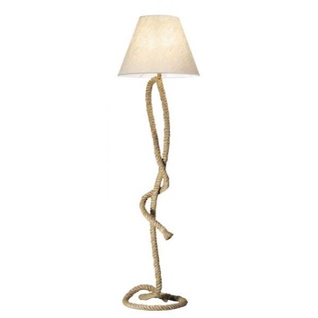 Lampa de podea Sea Club din canepa rigidizata, abajur din iuta,H 154cm Lampa de podea Sea Club din canepa rigidizata, abajur din iuta,H 154cm