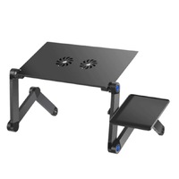 Masuta tip Suport Portabil pentru Laptop cu Ventilator, Picioare Pliabile ,Unghi Reglabil, Culoare Negru