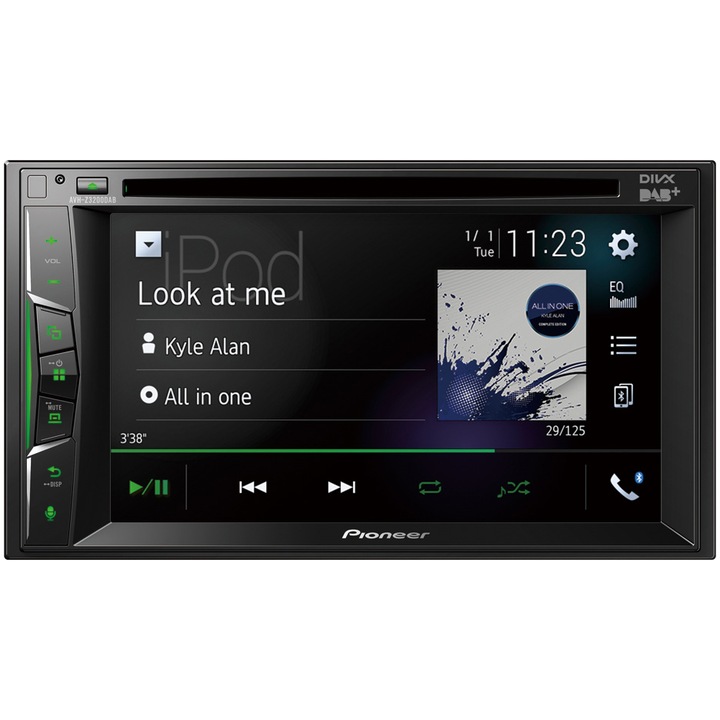 Мултимедиен плеър за кола Pioneer AVH-Z3200DAB, 2DIN, CD/DVD, Тактилен екран 6.2 инча, DAB/DAB+, Apple CarPlay, Waze (от Apple CarPlay), Bluetooth, 4x50W, USB, AUX