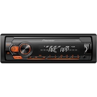 Radio MP3 auto Pioneer MVH-S120UBA, 1DIN, 4x50W, USB, compatibil cu dispozitive Android, taste Portocaliu, display Alb