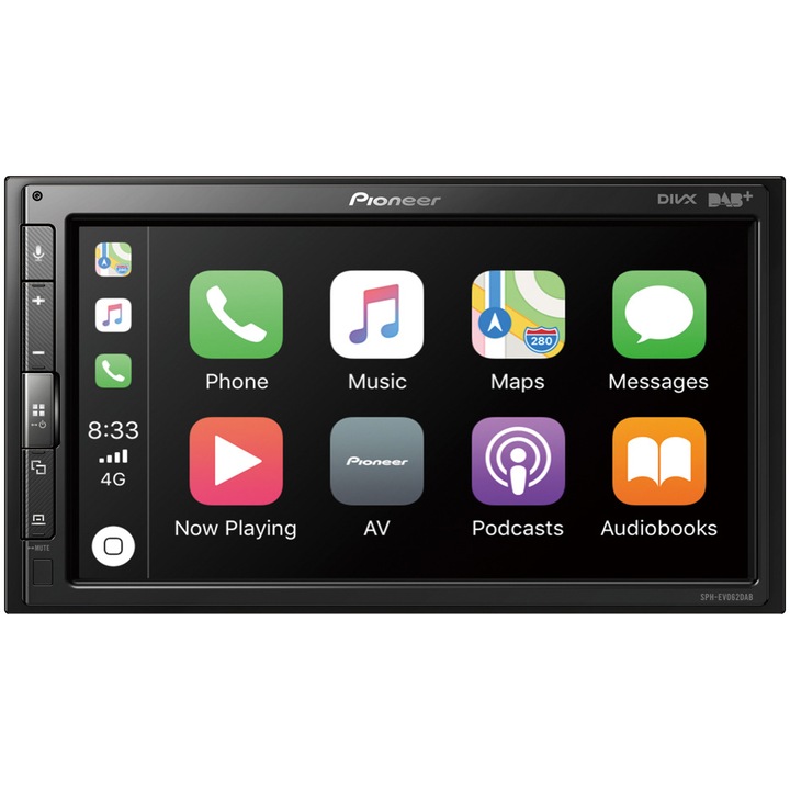 Мултимедиен плеър за кола Pioneer SPH-EVO62DAB-208, Посветен на Peugeot 208 / 2008 (Модел година: 2012 - 2019), DAB/DAB+, Bluetooth, Spotify, Android Auto, Apple CArPlay, WebLink, USB