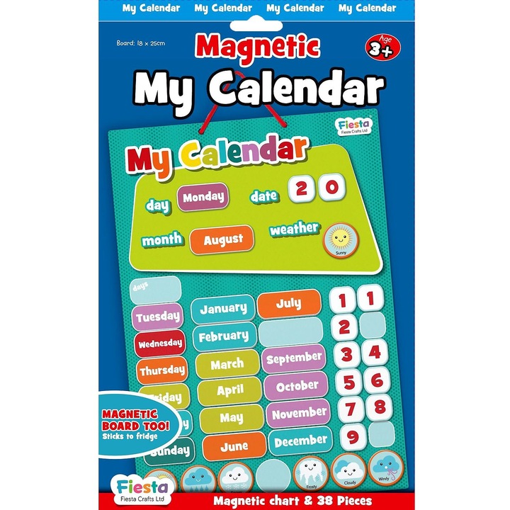 Игра My magnetic calendar, 20x26 см, Fiesta Crafts