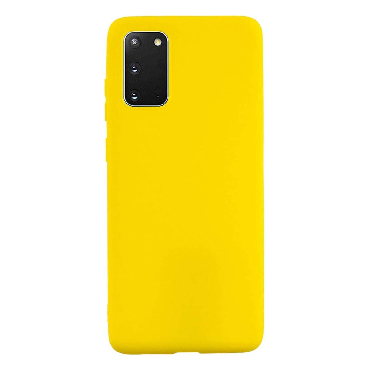 Husa silicon Samsung Galaxy S20 Matte, Antisoc, TPU Galben