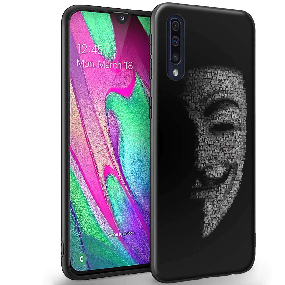 Husa +Folie de sticla Samsung Galaxy A50 - Silicon Matte TPU Vendetta