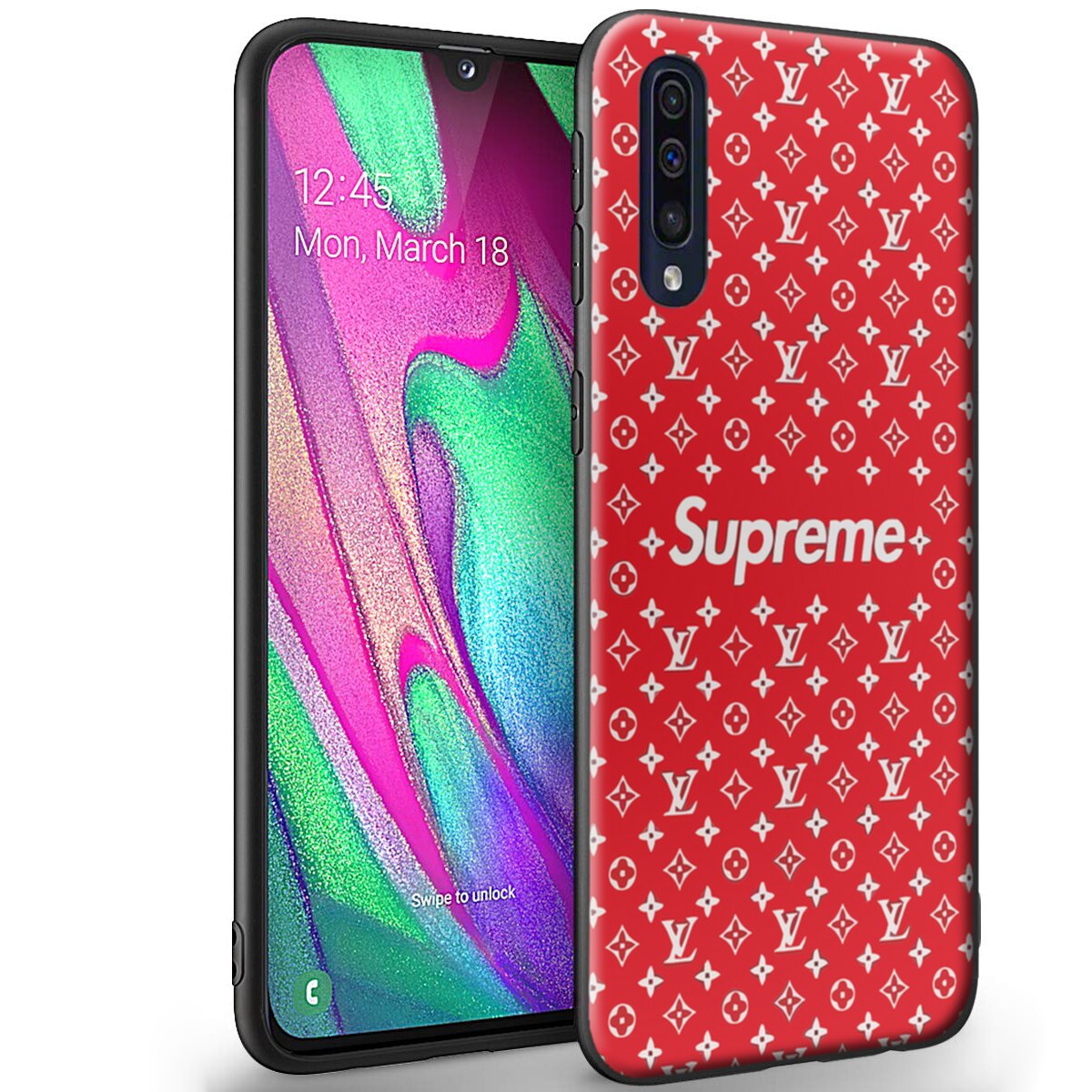 Husa +Folie de sticla Samsung Galaxy A50 - Silicon Matte TPU Supreme