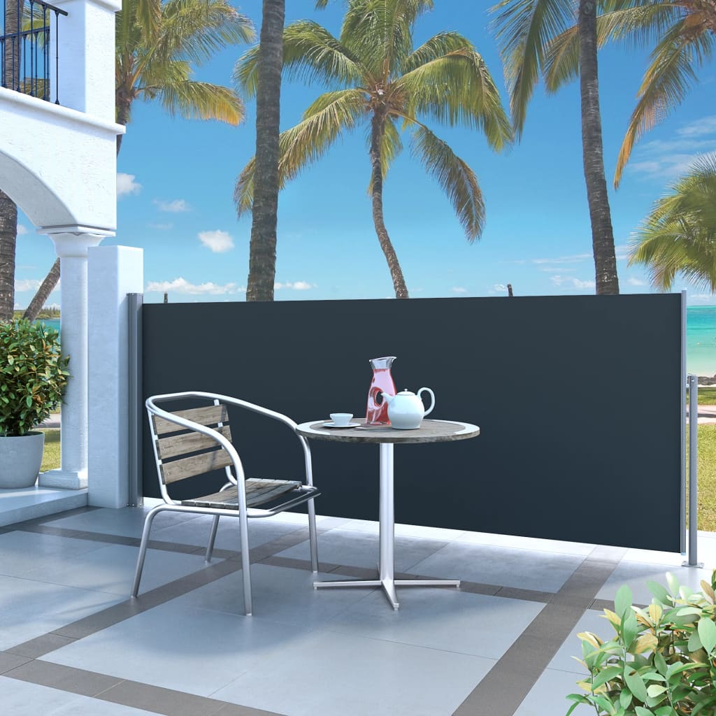 Copertina laterala pentru terasa, vidaXL, 120 x 300 cm, Negru