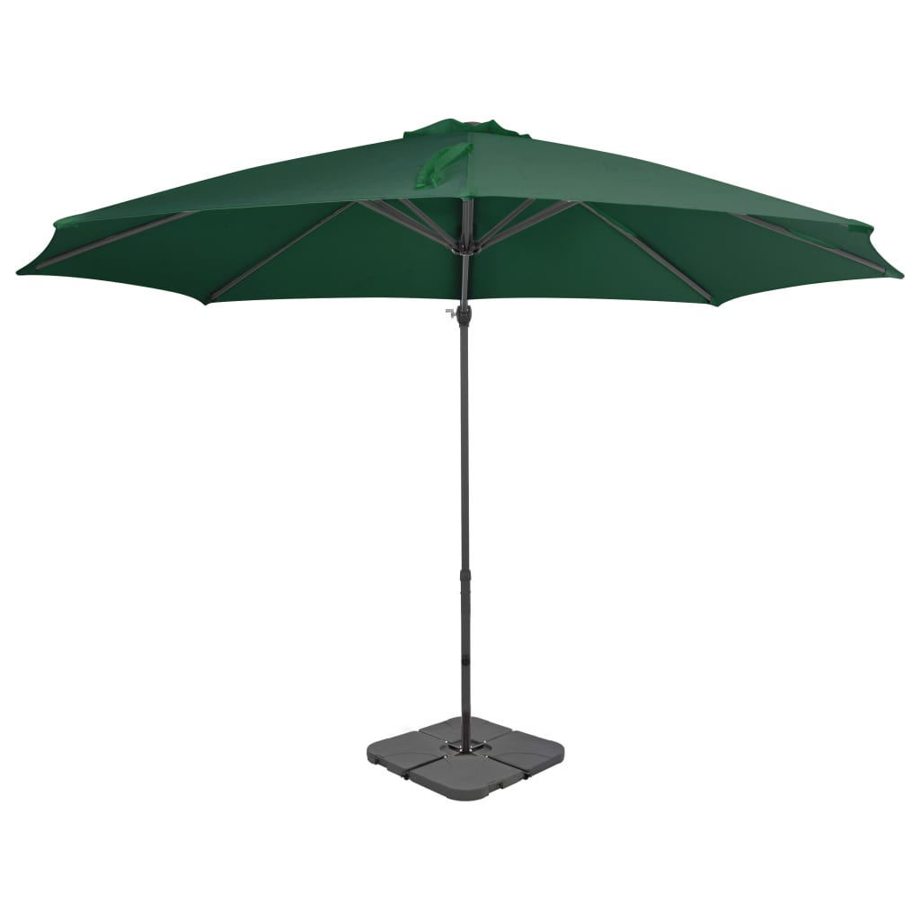 Umbrela de gradina/terasa, vidaXL, Aluminiu/Otel, 2,4 x 3 m, Verde