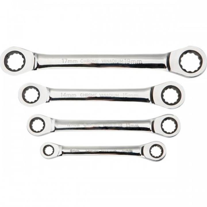 Set chei inelare duble cu clichet, NEO TOOLS, 09-070, 4 piese