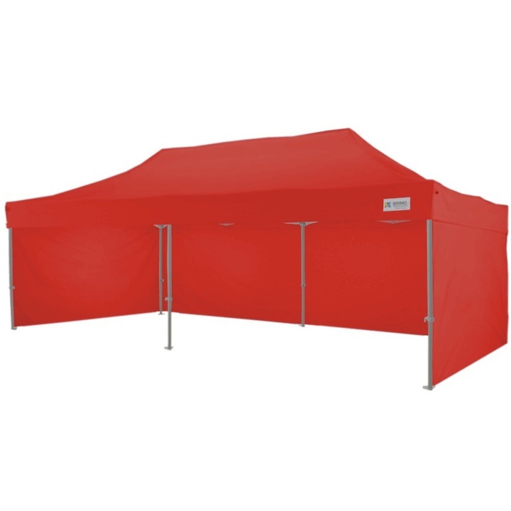 Premium Alumínium Esküvői sátor, összecsukható kerti pavilon, vízálló, 4x8m - Piros