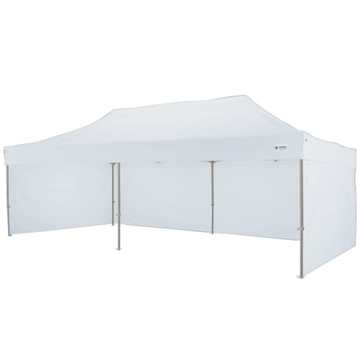 Premium Alumínium Esküvői sátor, összecsukható kerti pavilon, vízálló, 4x8m - Fehér