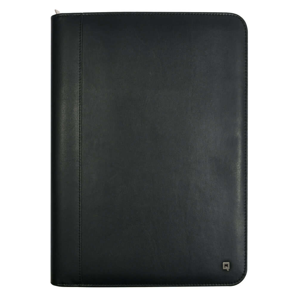 Mapa conferinta A4, cu buzunare, blocnotes si fermoar, DESQ 3630, neagra