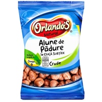 Pachet: 2 x Alune de padure crude in coaja subtire Orlandos Natural, 100g