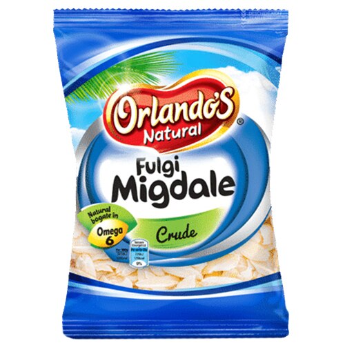 Migdale fulgi crude Orlandos Natural, 250g