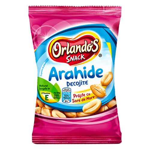 Arahide decojite prajite cu sare Orlandos Snack, 300g