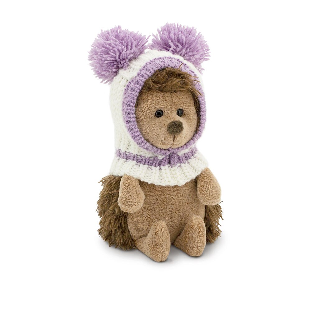 Papusa din plus, Fluffy, ariciul cu caciulita alb-violet, 15cm, Orange Toys