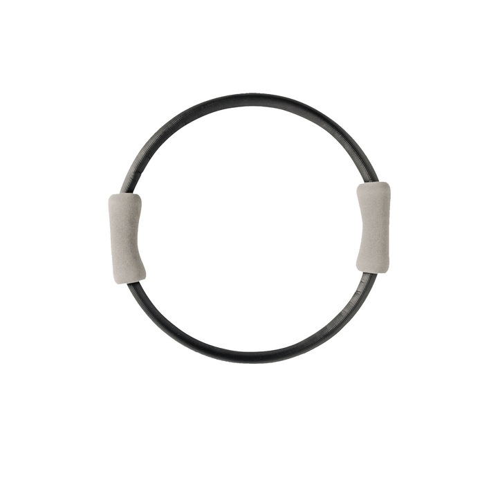 Inel flexor tonifiere pentru Pilates si Fitness Rucanor, Diametru 33 cm, Negru/Gri