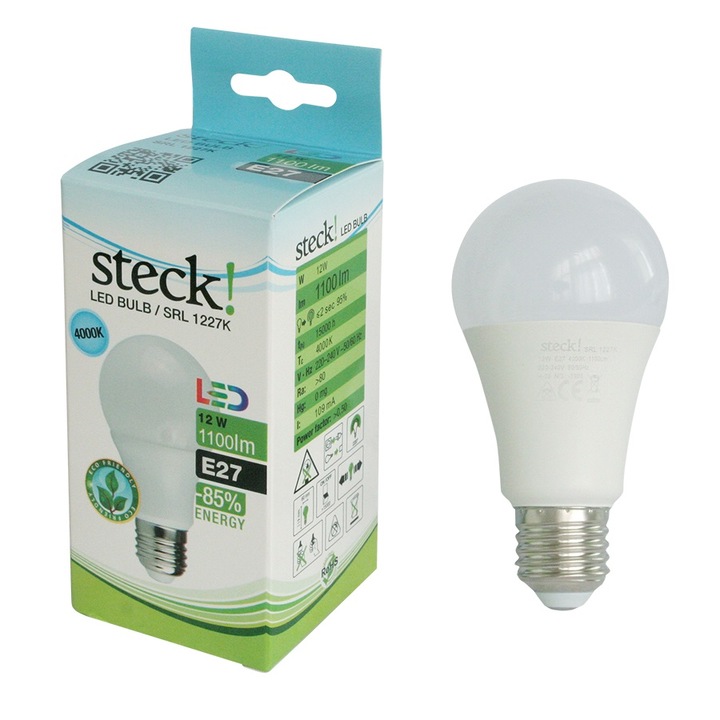steck! SRL 1227K LED izzó, 12W, E27, 4000K