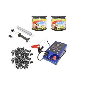 Kit complet gard electric 12V, 1 Joule, 1000m, 100 izolatori si kit poarta Breckner Germany Kit complet gard electric 12V, 1 Joule, 1000m, 100 izolatori si kit poarta Breckner Germany