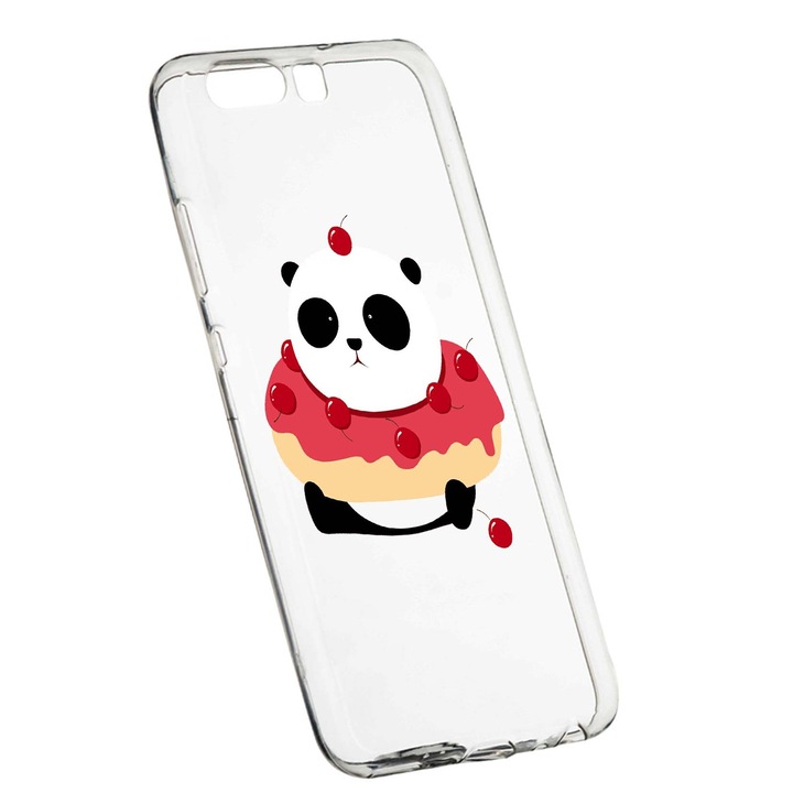 Husa de protectie Sweet Panda, pentru Huawei Y6 2018, rezistenta la uzura, anti-alunecare, din silicon Premium, 585