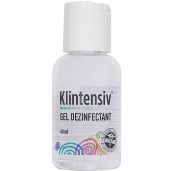 Gel dezinfectant maini antibacterian virucid 85% alcool, Klintensiv 40ml Gel dezinfectant maini antibacterian virucid 85% alcool, Klintensiv 40ml