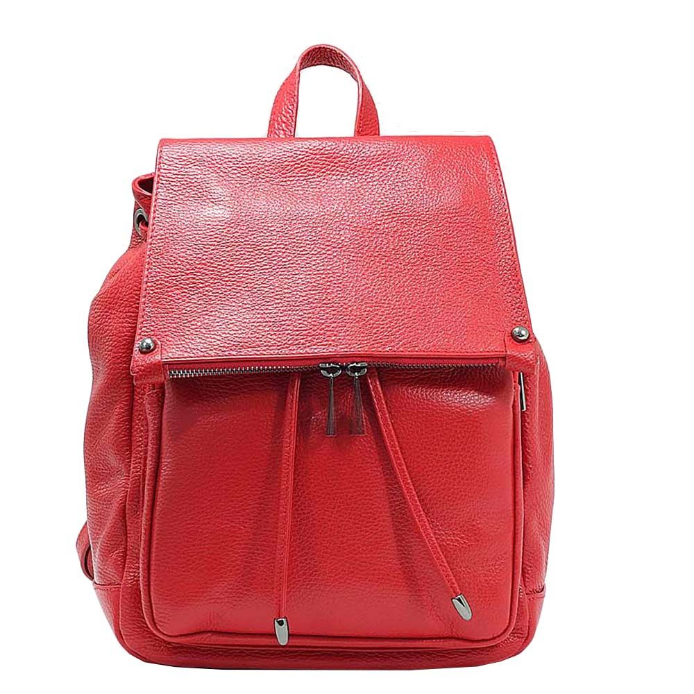 Rucsac dama piele naturala LU24C, rosu