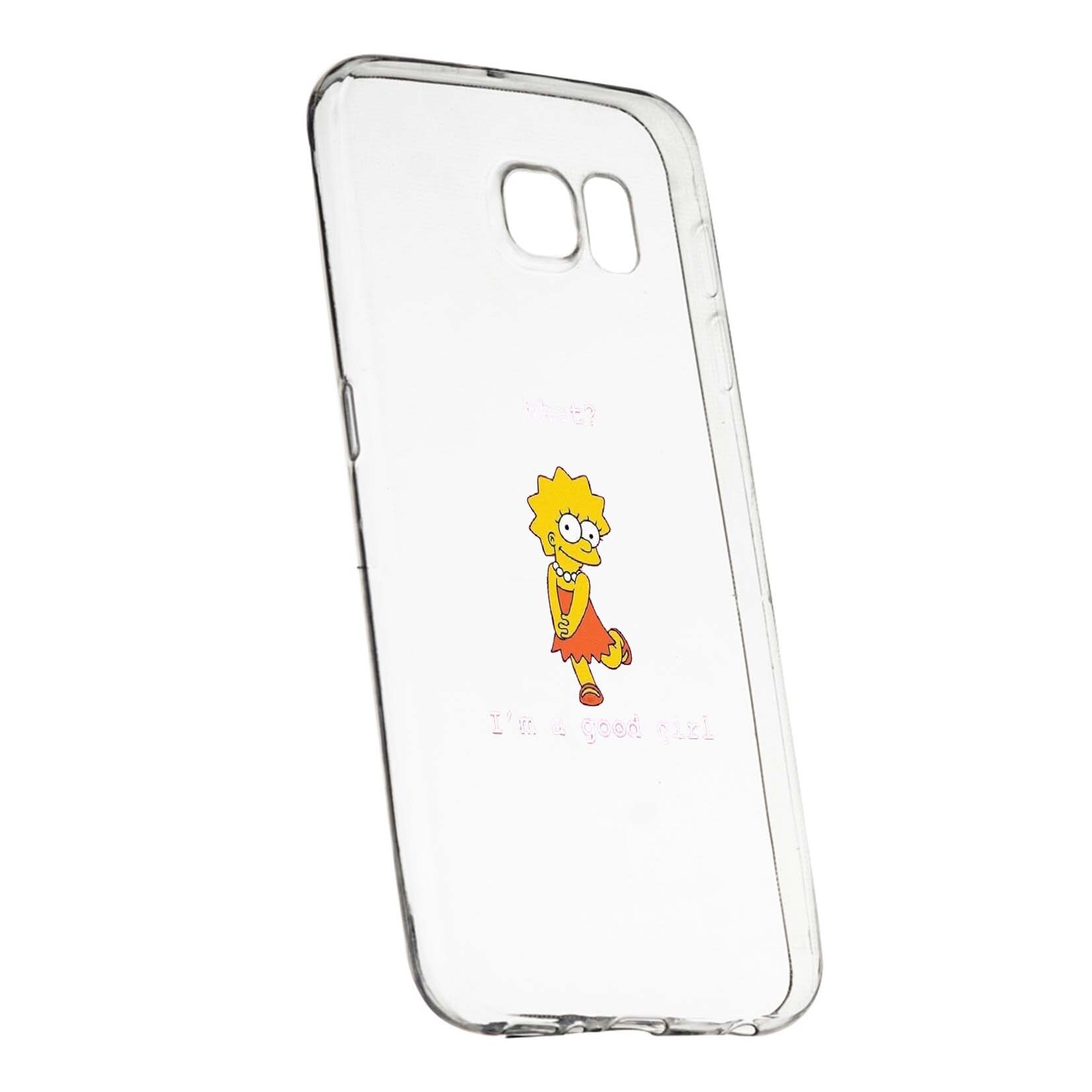 Husa de protectie Lisa - I'm a good girl, pentru Samsung Galaxy S6, rezistenta la uzura, anti-alunecare, din silicon Premium, 591