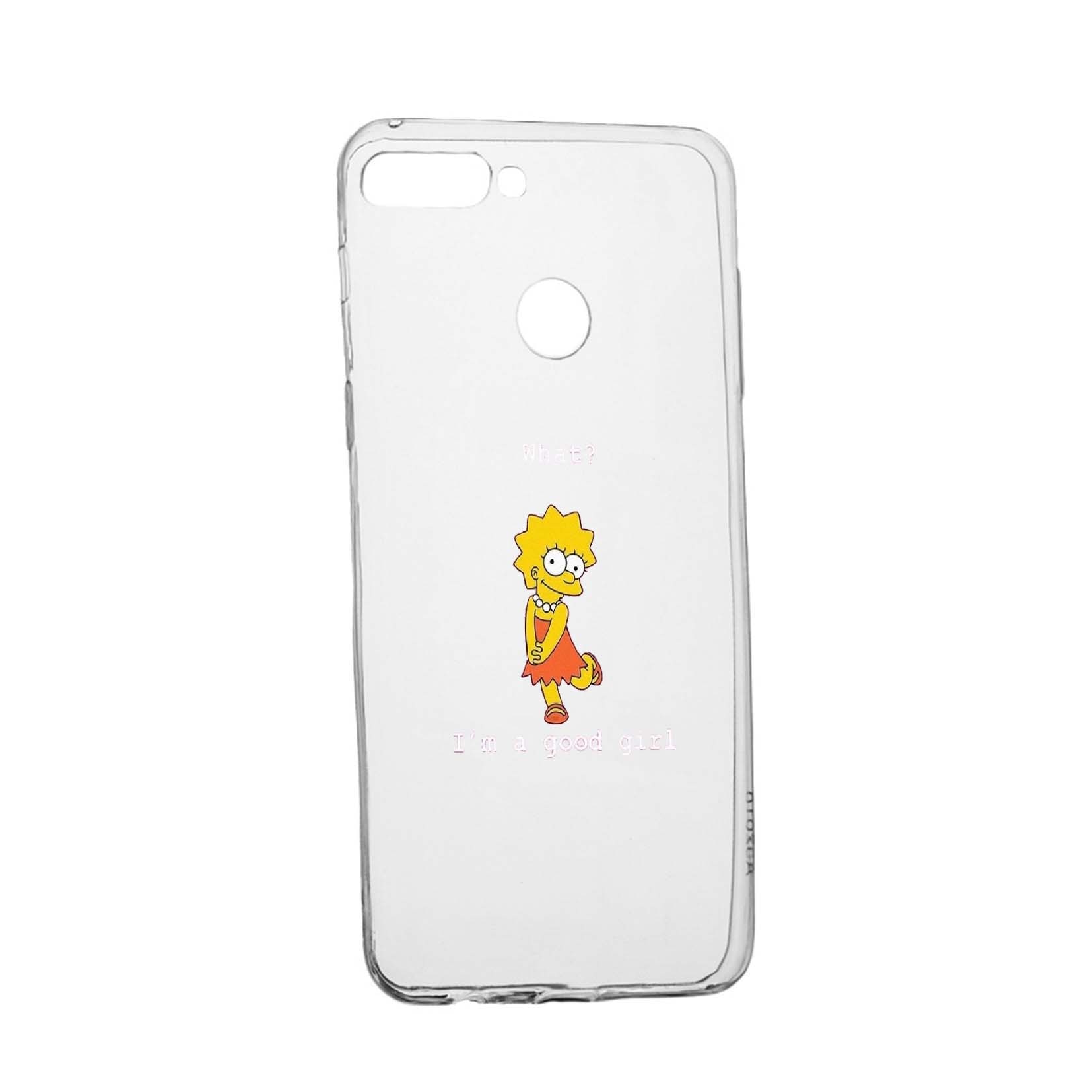 Husa de protectie Lisa - I'm a good girl, pentru Oppo A7/ AX7, rezistenta la uzura, anti-alunecare, din silicon Premium, 591