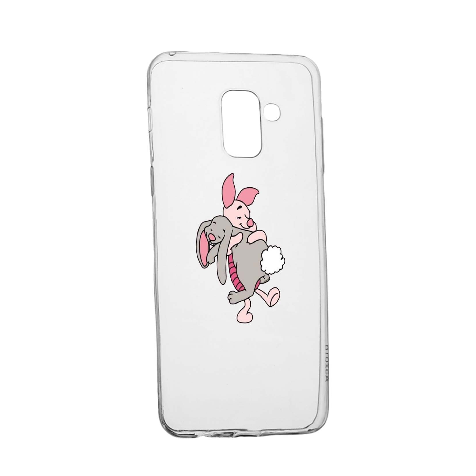 Husa de protectie Winnie the Pooh, pentru Samsung Galaxy A6 2018, rezistenta la uzura, anti-alunecare, din silicon Premium, 592