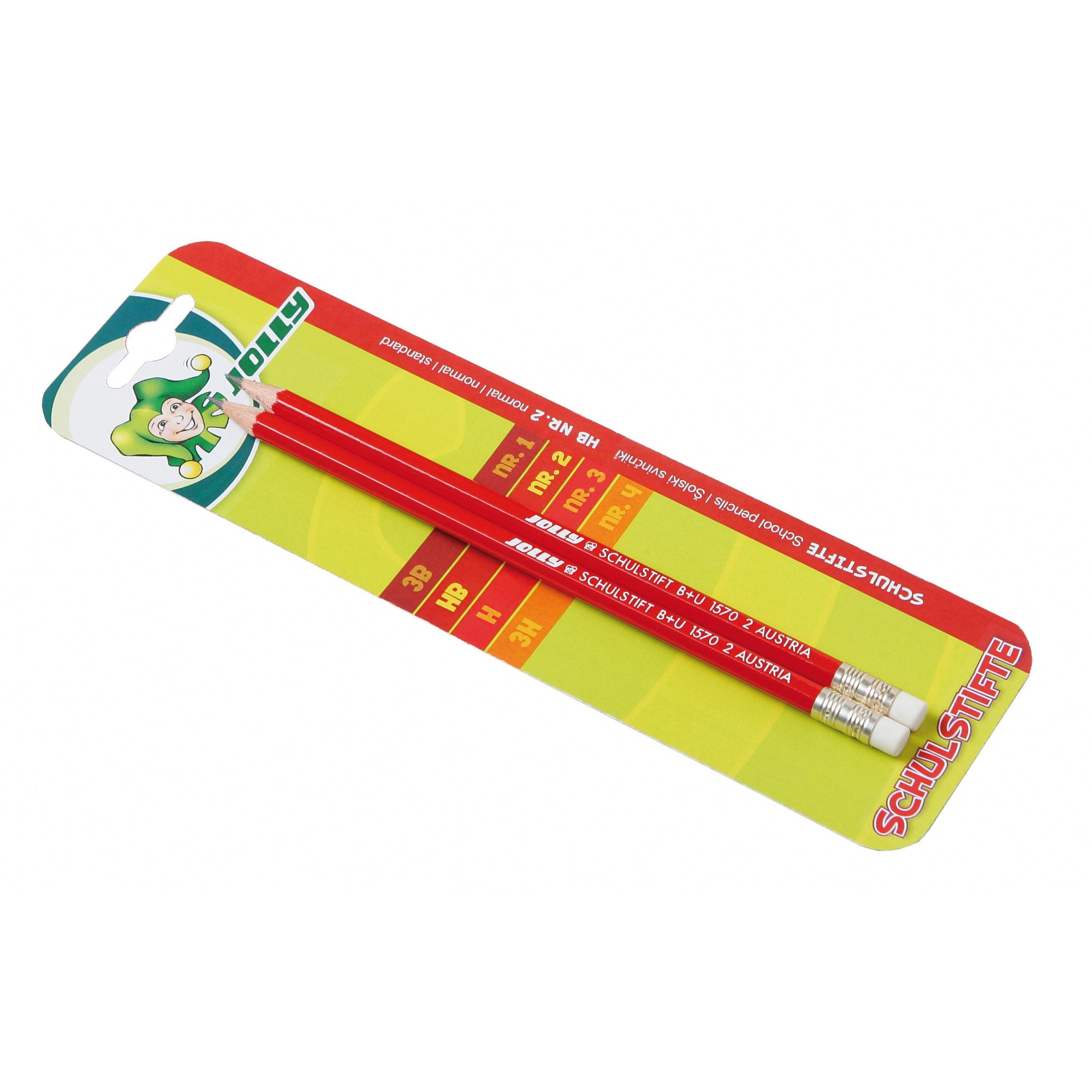 Set 2 creioane cu radiera HB Jolly