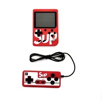 Power Bank 5000mah 2/1 cu 3 Inch Consola de jocuri portabila, joystick si TV-OUT, 500 jocuri retro, Mini Video Game Player, Baterie externa incorporata cu incarcare rapida USB - Culoare Rosu
