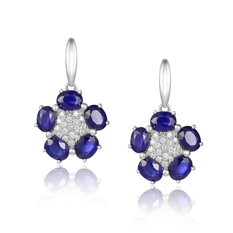 Cercei Deruvo Aur 18k Diamante, Safire E24392SWN-W