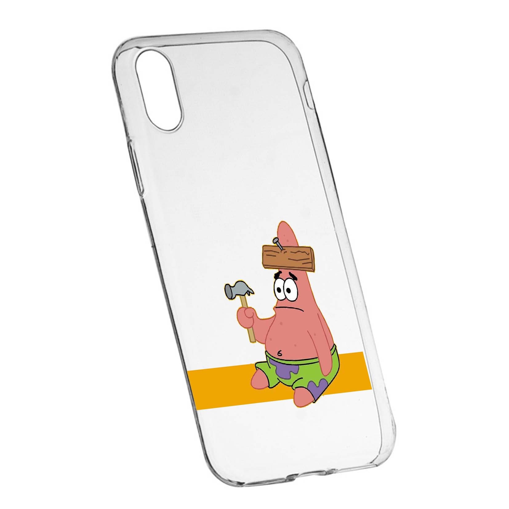 Husa de protectie SpongeBob - Patrick Star, pentru Apple iPhone XR, rezistenta la uzura, anti-alunecare, din silicon Premium, 595