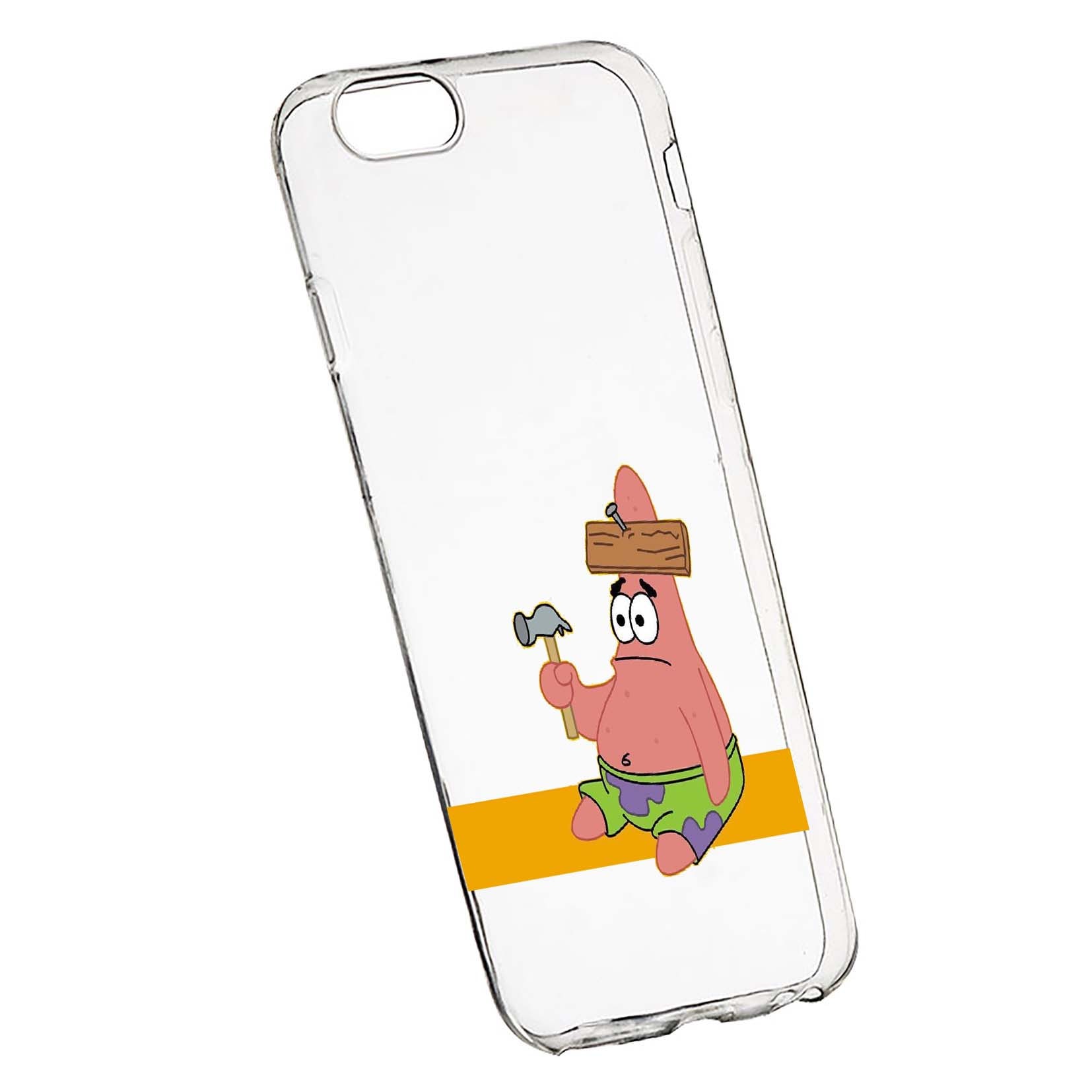 Husa de protectie SpongeBob - Patrick Star, pentru Apple iPhone 6 Plus / 6S Plus, rezistenta la uzura, anti-alunecare, din silicon Premium, 595