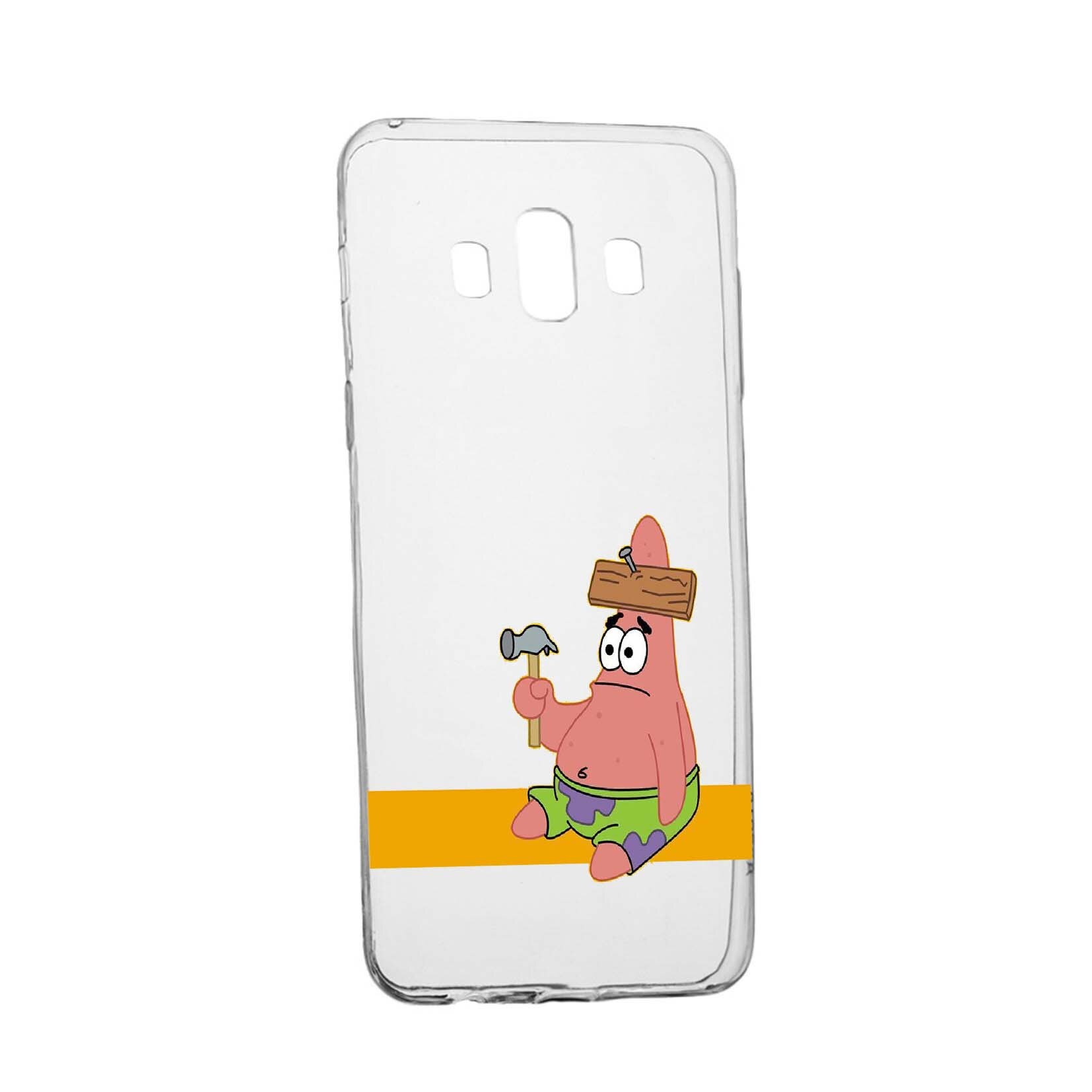 Husa de protectie SpongeBob - Patrick Star, pentru Samsung Galaxy J6 Plus 2018, rezistenta la uzura, anti-alunecare, din silicon Premium, 595