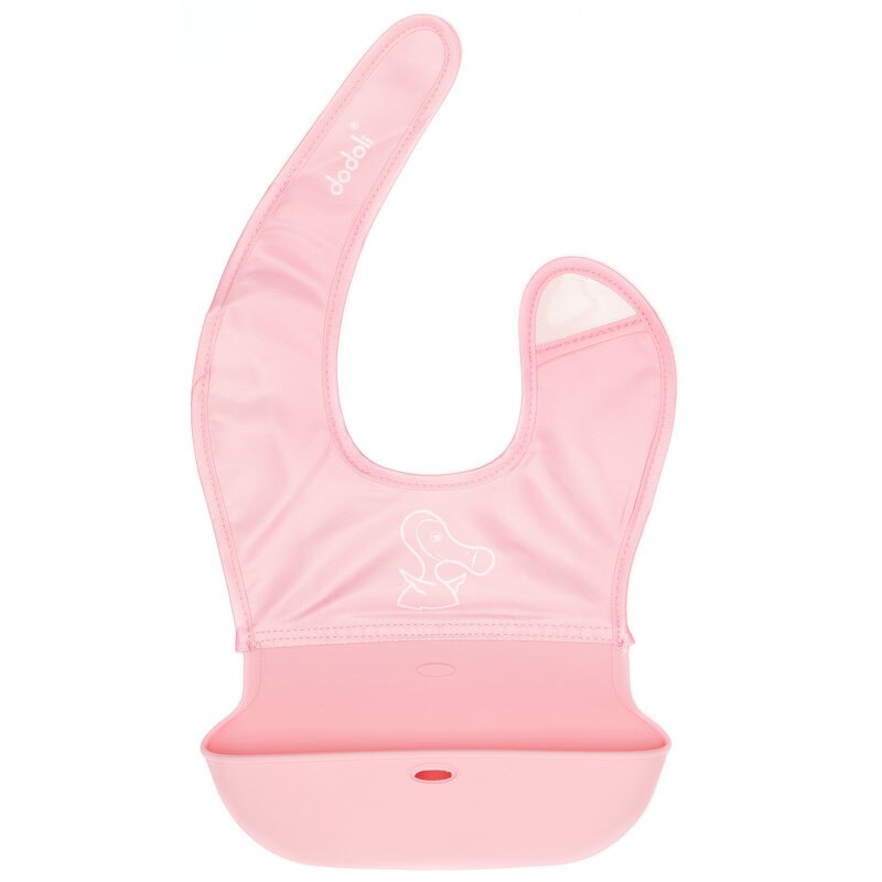 Baveta textil cu buzunar silicon - Dodoli, Roz