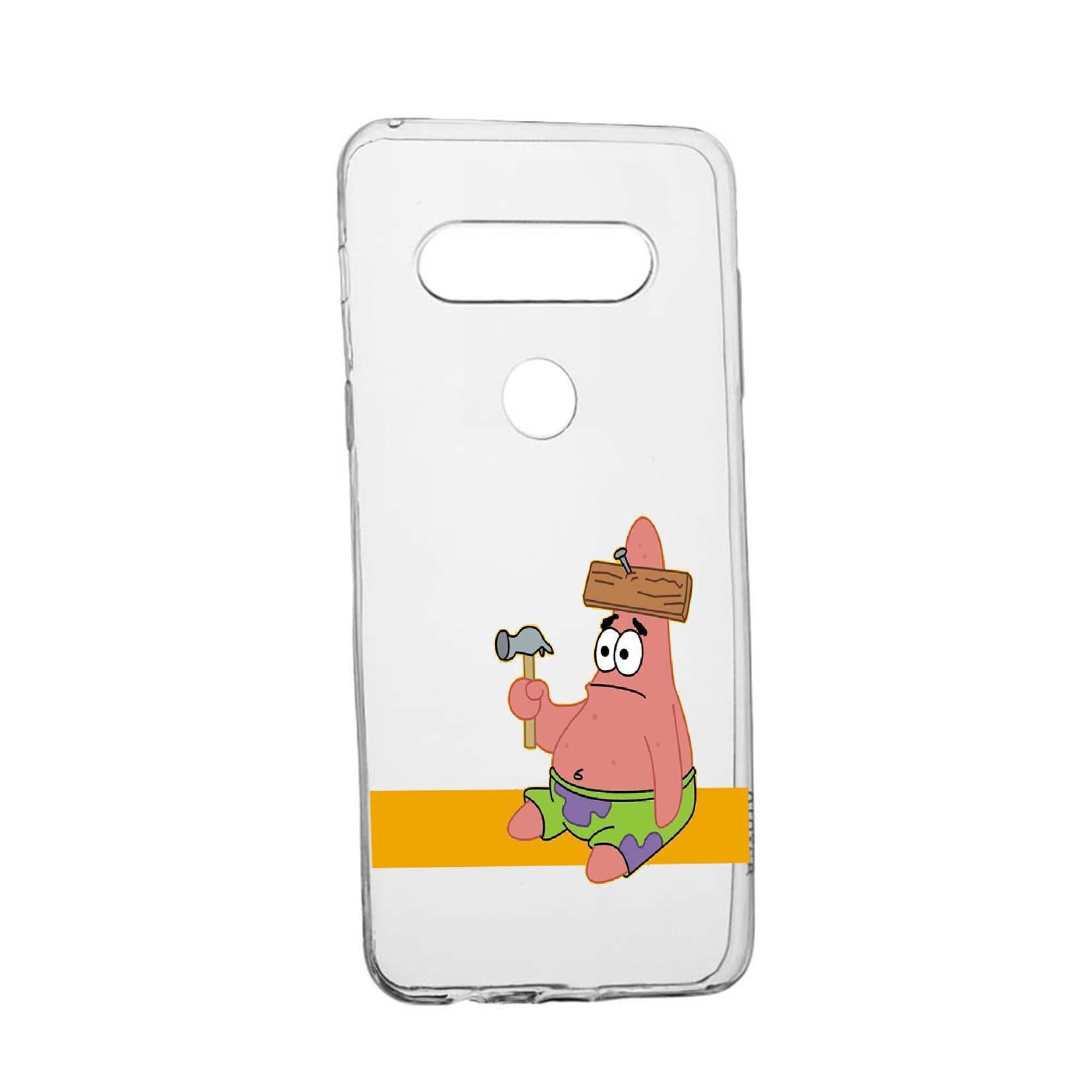 Husa de protectie SpongeBob - Patrick Star, pentru LG K50 / Q60, rezistenta la uzura, anti-alunecare, din silicon Premium, 595
