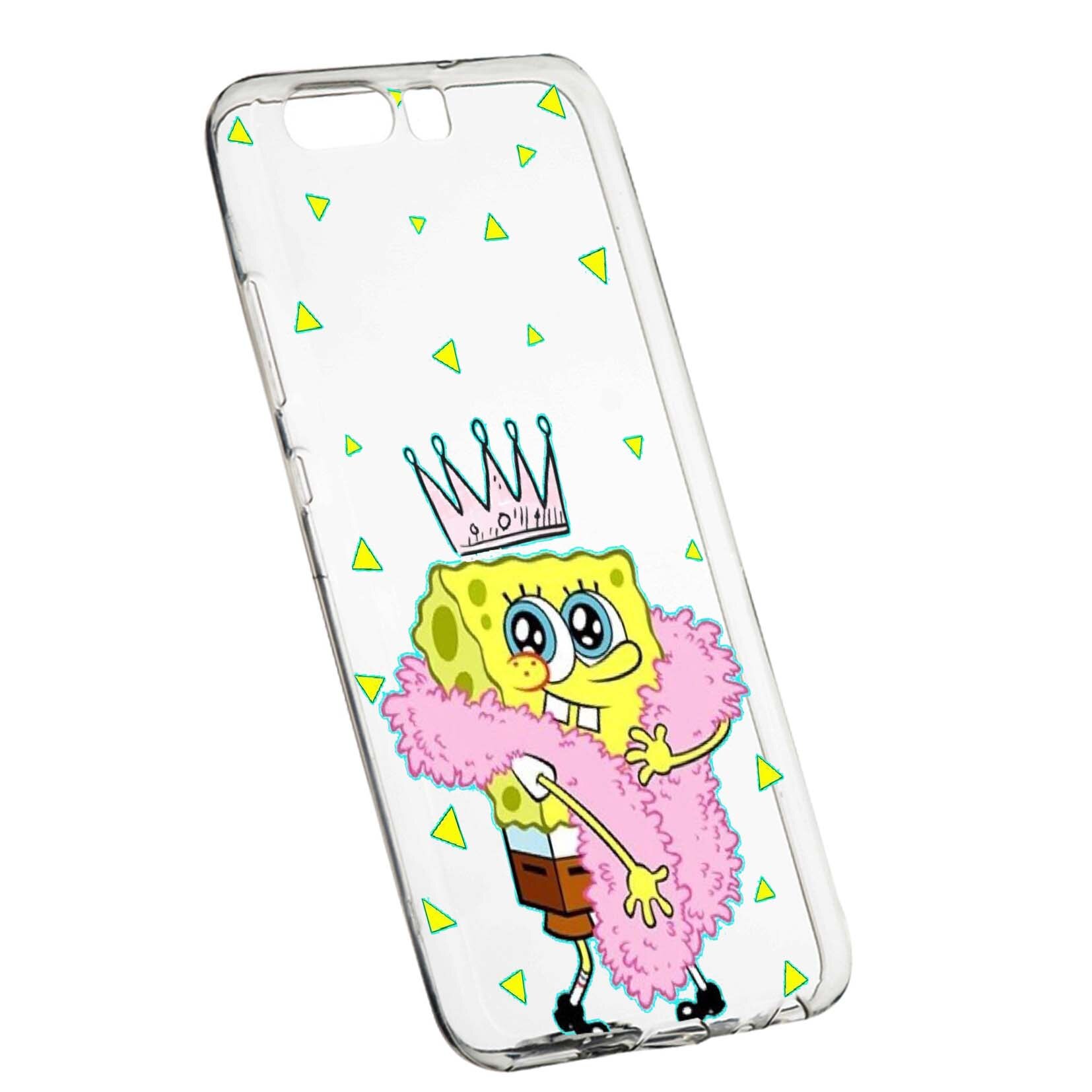 Husa de protectie SpondeBob, pentru Sony XZ Premium, rezistenta la uzura, anti-alunecare, din silicon Premium, 597