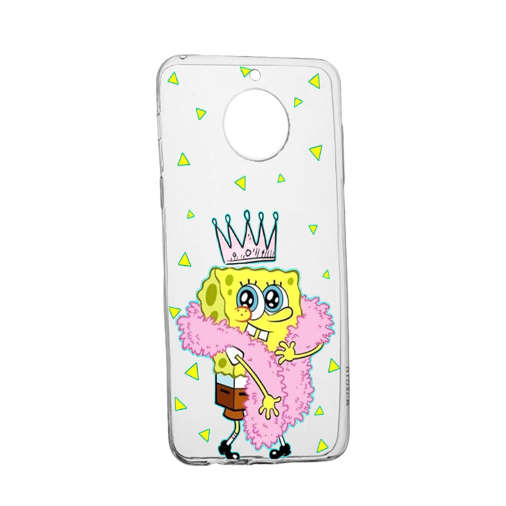 Husa de protectie SpondeBob, pentru Motorola Moto G6 PLAY, rezistenta la uzura, anti-alunecare, din silicon Premium, 597