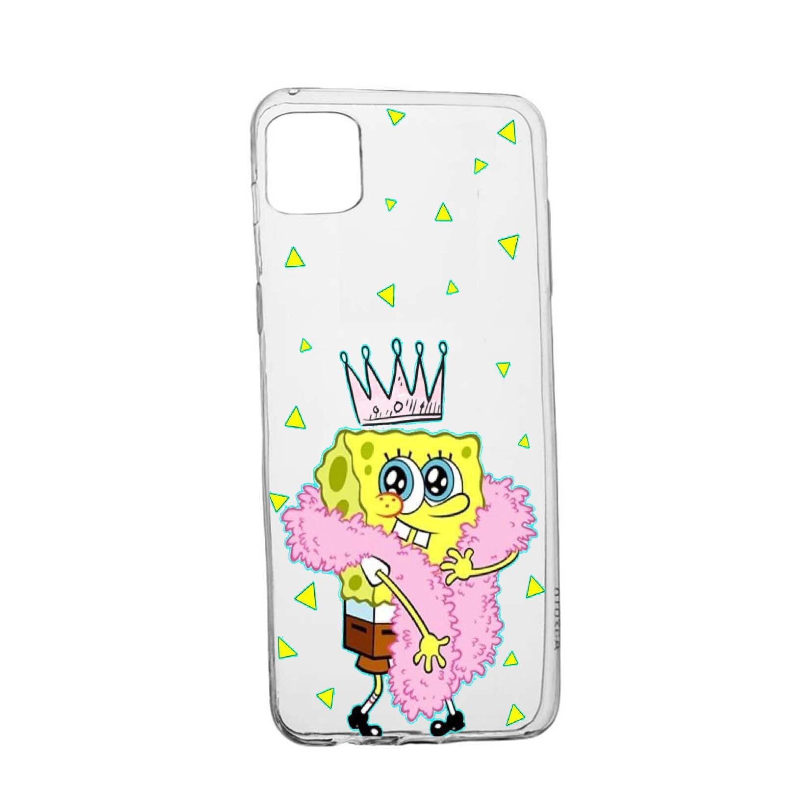 Husa de protectie SpondeBob, pentru Apple iPhone 11, rezistenta la uzura, anti-alunecare, din silicon Premium, 597