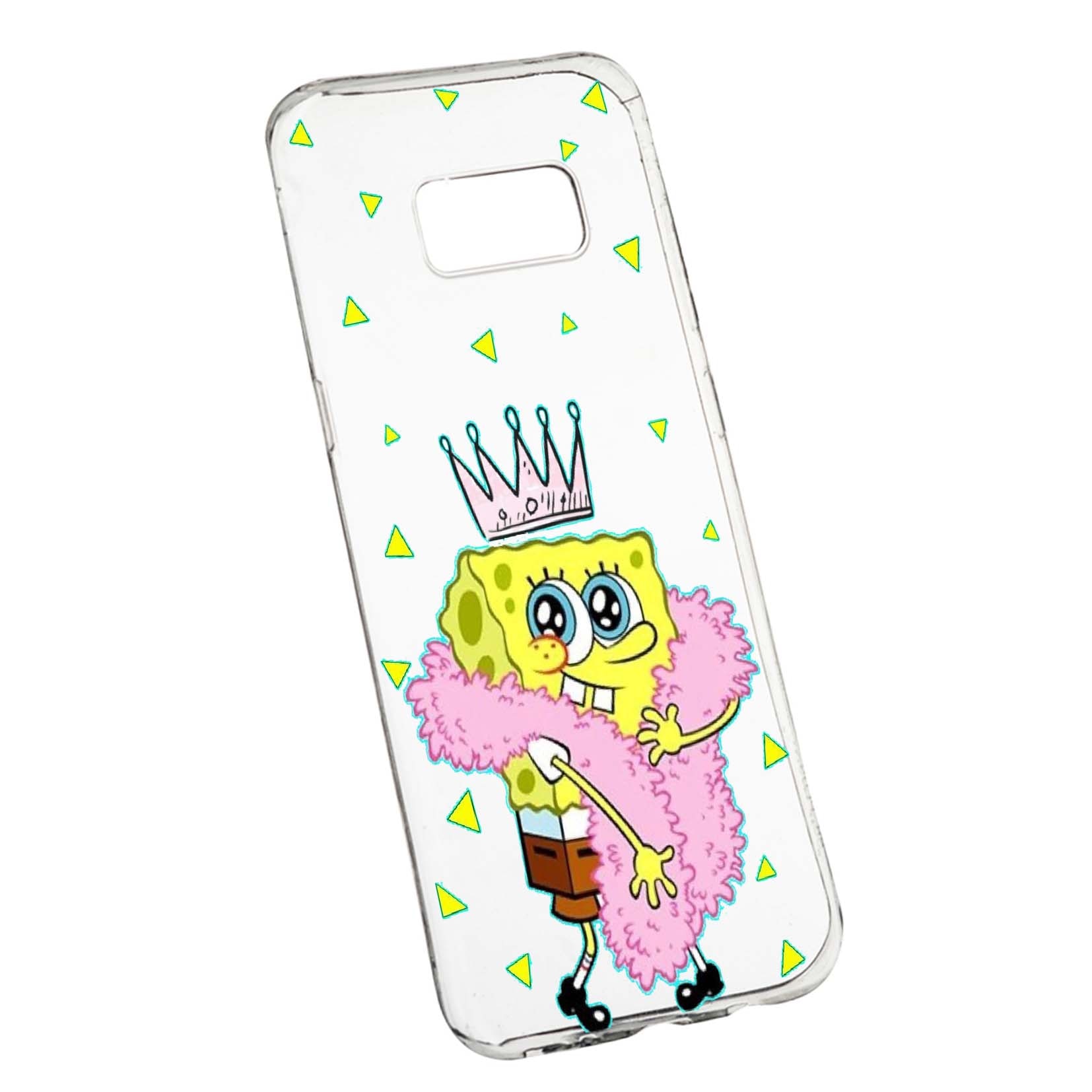 Husa de protectie SpondeBob, pentru Samsung Galaxy S8, rezistenta la uzura, anti-alunecare, din silicon Premium, 597