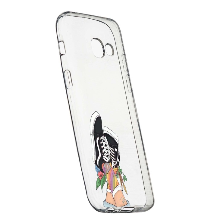 Husa de protectie Vans - Gym Shoes, pentru Samsung Galaxy J4 Plus 2018, rezistenta la uzura, anti-alunecare, din silicon Premium, 600