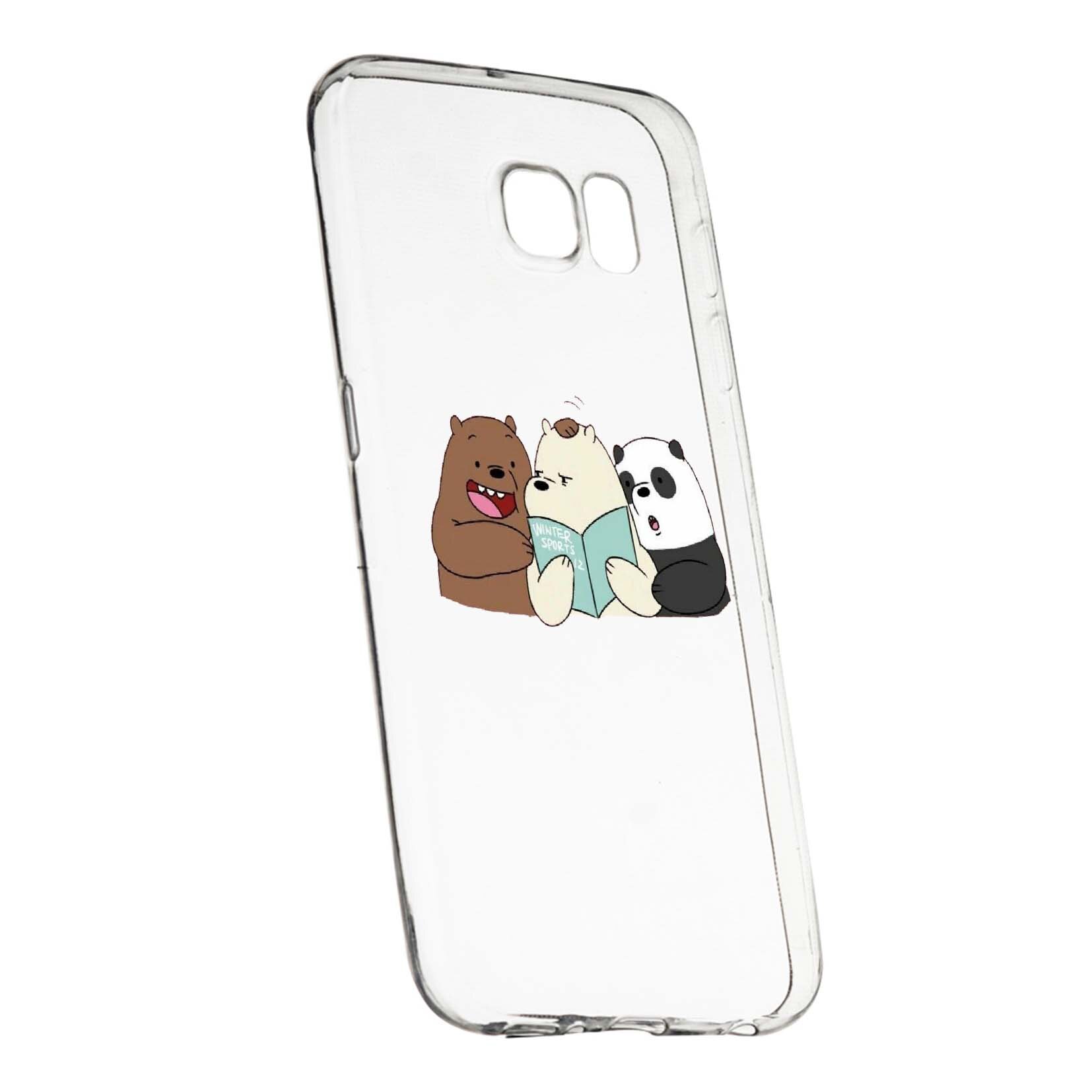 Husa de protectie Winter Sports - Bears, pentru Samsung Galaxy S7 Edge, rezistenta la uzura, anti-alunecare, din silicon Premium, 601