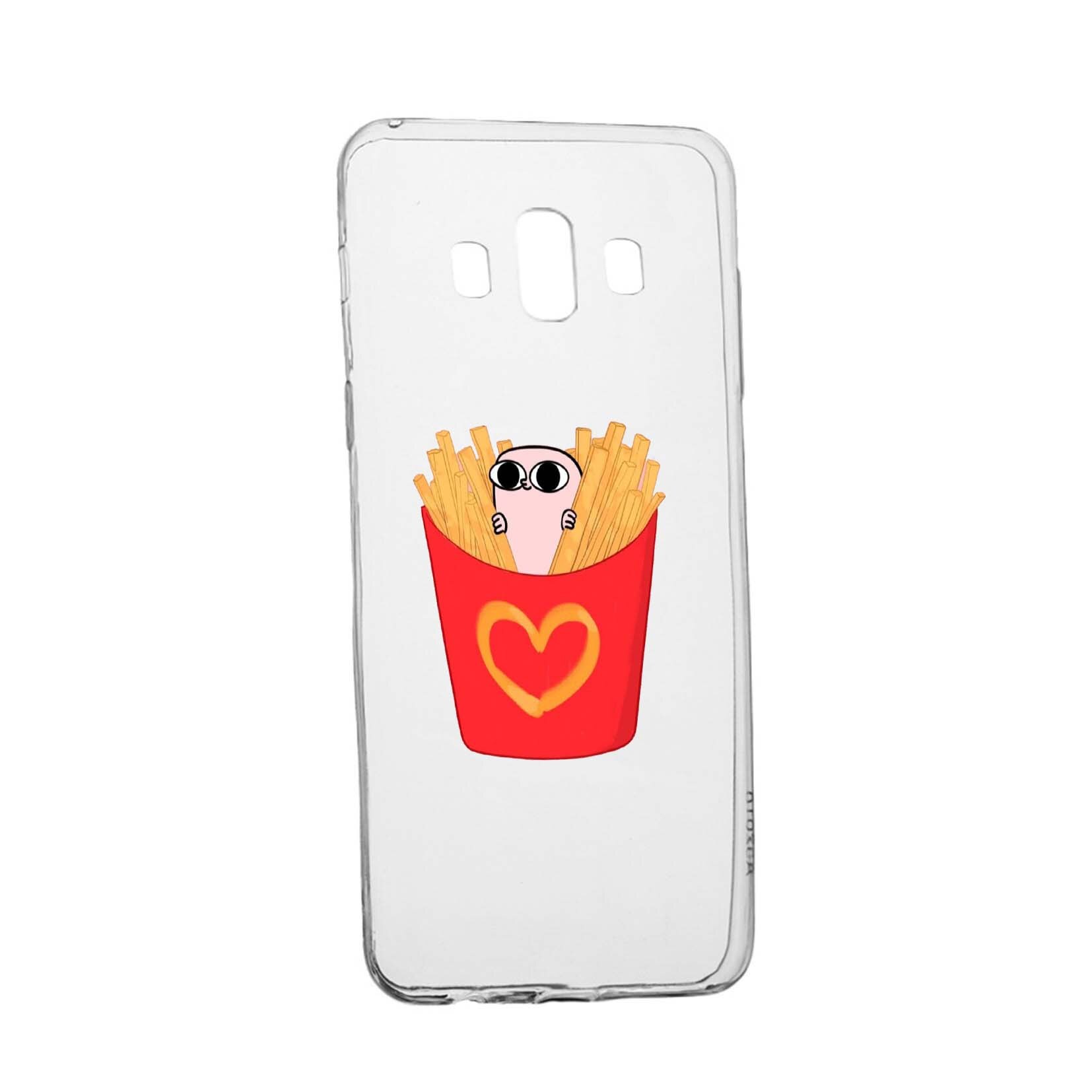 Husa de protectie I Love Chips, pentru Samsung Galaxy J6 Plus 2018, rezistenta la uzura, anti-alunecare, din silicon Premium, 602