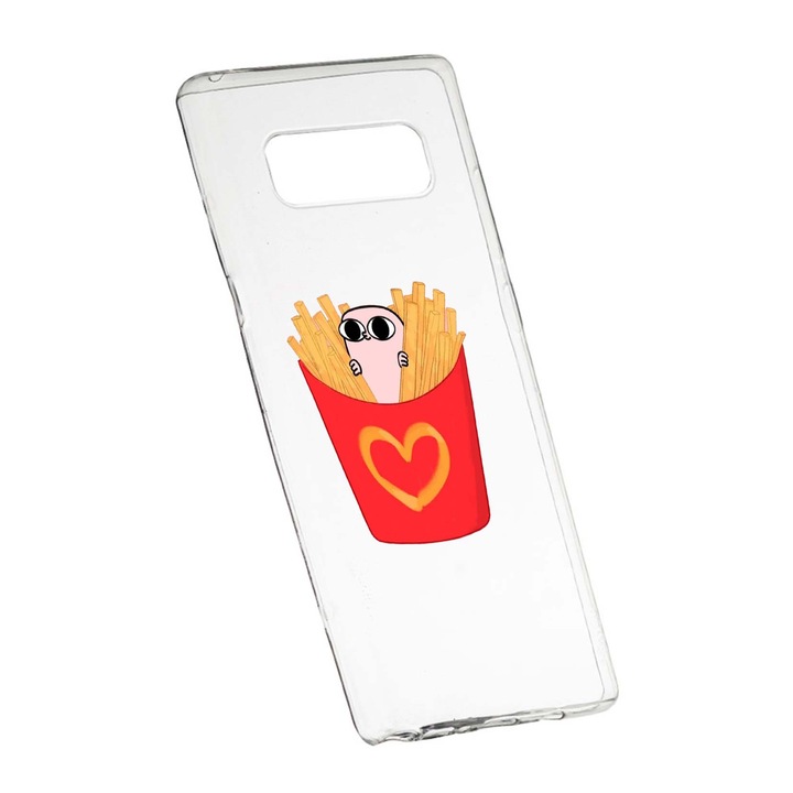 Husa de protectie I Love Chips, pentru Samsung Galaxy Note 9, rezistenta la uzura, anti-alunecare, din silicon Premium, 602