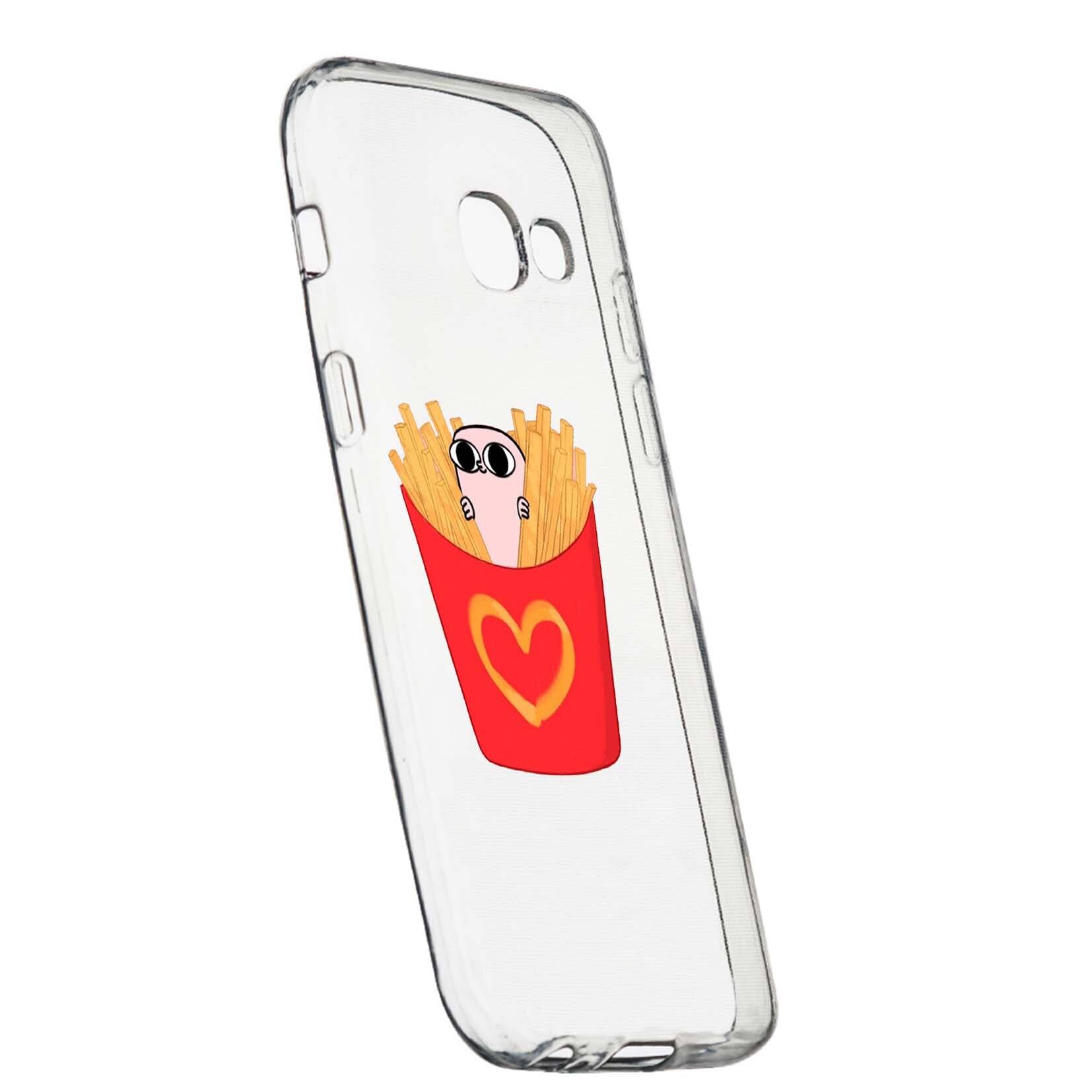 Husa de protectie I Love Chips, pentru Samsung Galaxy A3 2016, rezistenta la uzura, anti-alunecare, din silicon Premium, 602