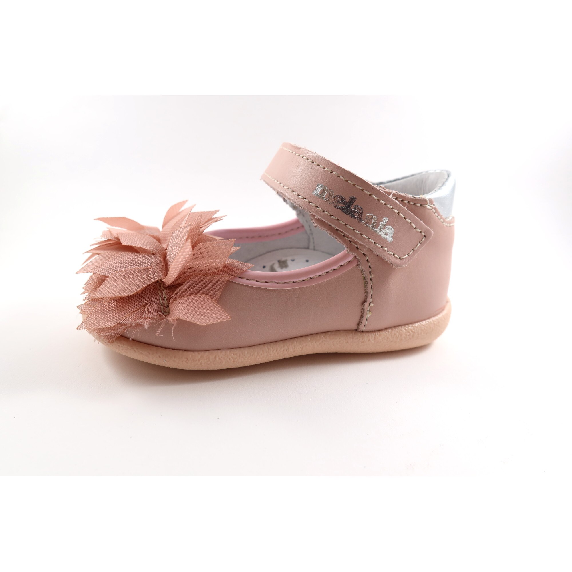 Pantofi roz cu detaliu floral, Melania