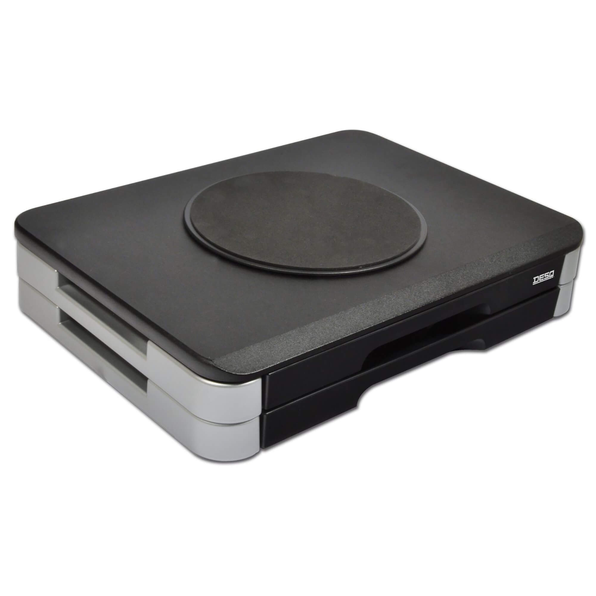 Suport rotativ pentru monitor, DESQ 1533, cu 2 sertare