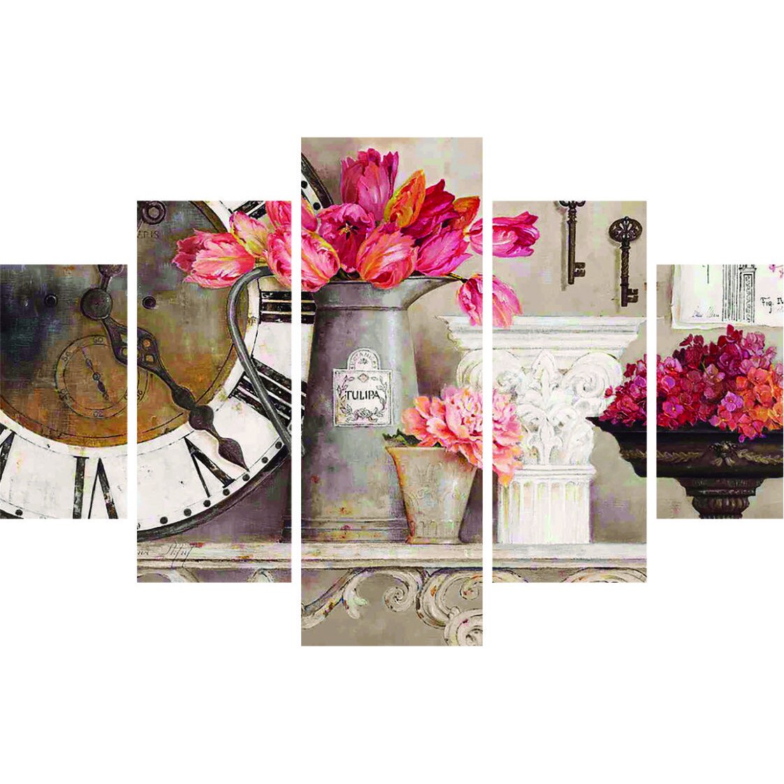 Set tablouri, 5 piese , Wallity , 92x56 cm , peisaj