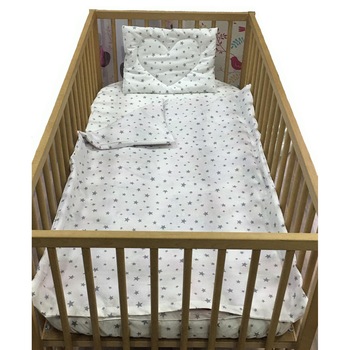 Lenjerie alba trei piese patut nou-nascuti, din ranforce, by Liz Line-Ranforce bebe7 Lenjerie alba trei piese patut nou-nascuti, din ranforce, by Liz Line-Ranforce bebe7