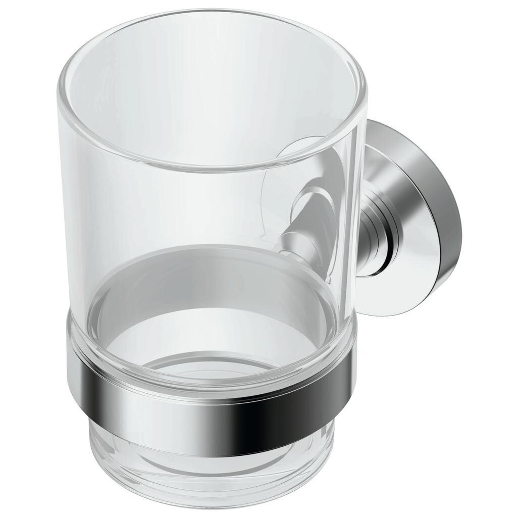 Pahar cu suport Ideal Standard IOM, sticla transparenta